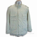 Men's Jacket, Made of 54% Polyester, 13% Nylon and 33% Cotton, Available in Camel Color